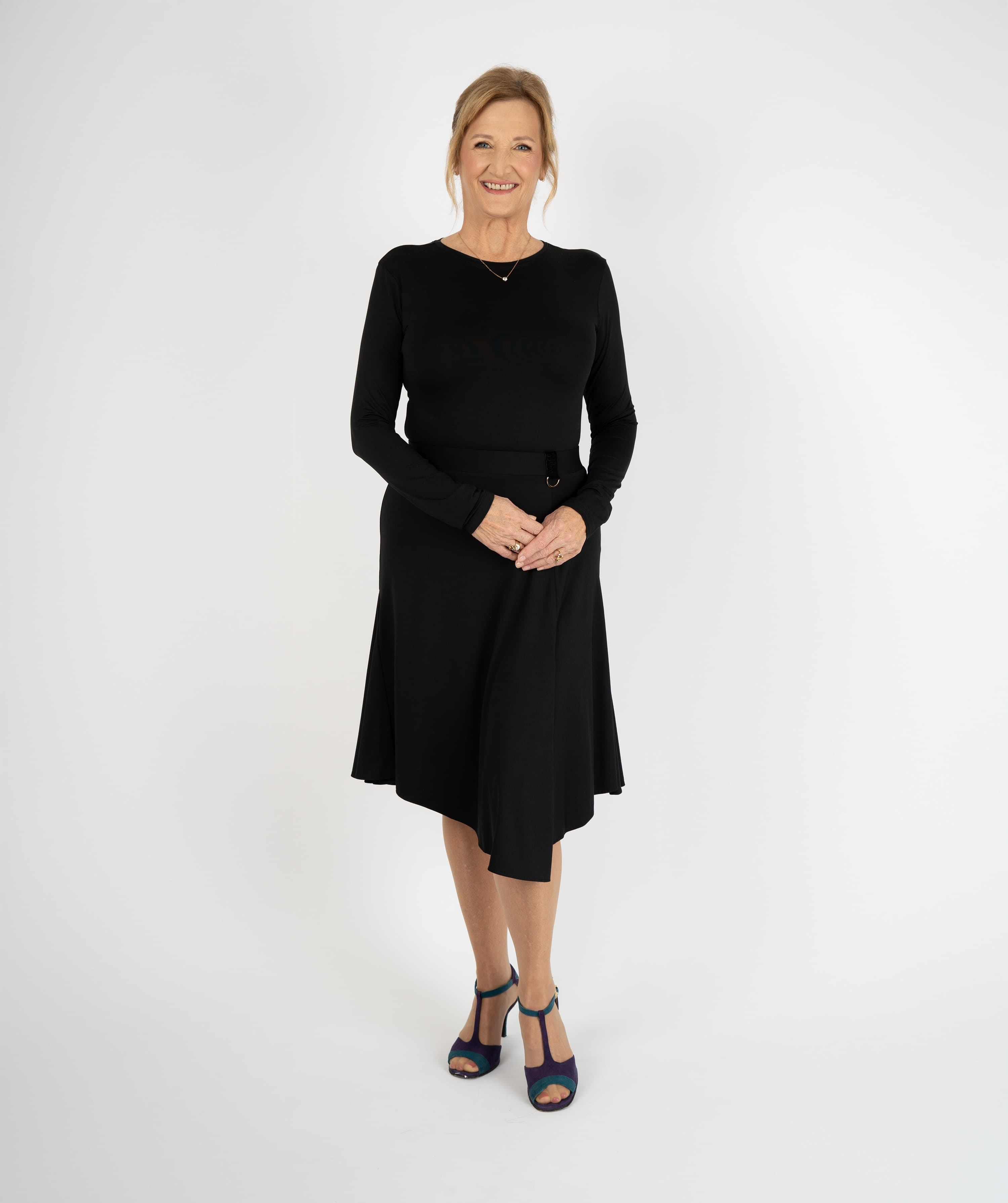 New Yorker Latin Skirt | A-Line Leg Slit Asymmetrical Skirt