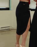 Ecart Latin Skirt | Asymmetrical Skirt with Sash